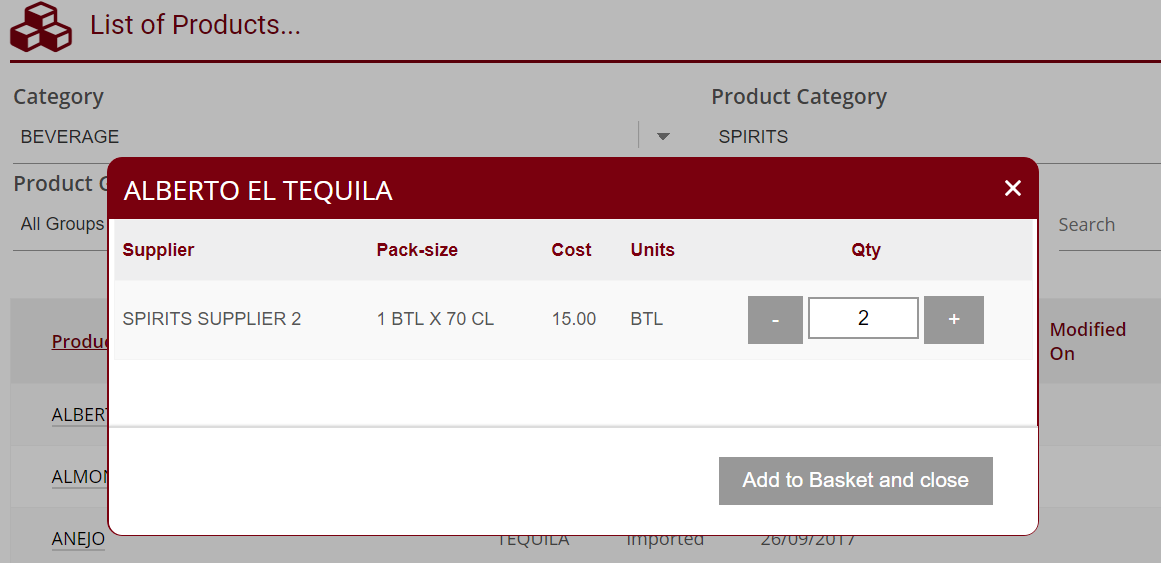 Shopping Basket StockTake Online